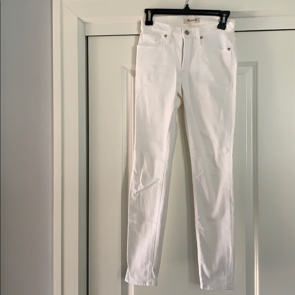 White Madewell skinny jeans